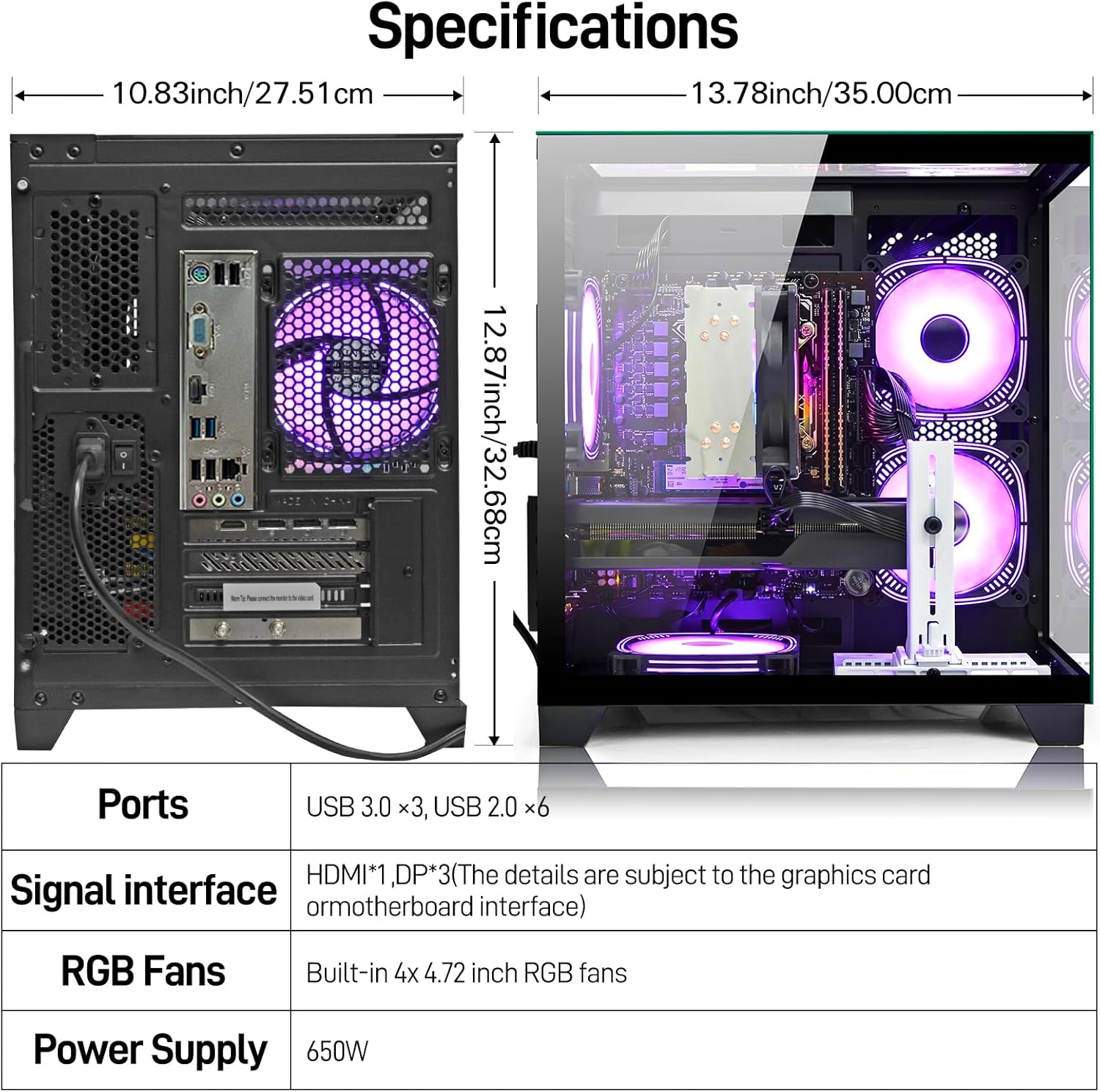LXZ Gaming PC Desktop Ryzen 7 8700F | 32GB DDR5 RAM | GeForce RTX 5060 8GB | High-Performance Gaming & Design Computer, Black Tower PC - Image 5