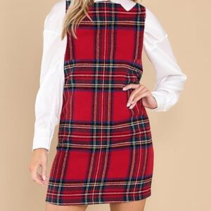 Women's Plaid Christmas Dress
