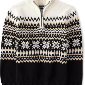 Children's Place Boys' Long Sleeve Quarter Zip