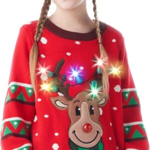 JOYIN LED Light Up Ugly Christmas Sweater
